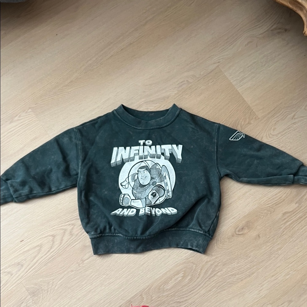 Disney GAP Buzz Lightyear Kids Charcoal Graphic Sweatshirt